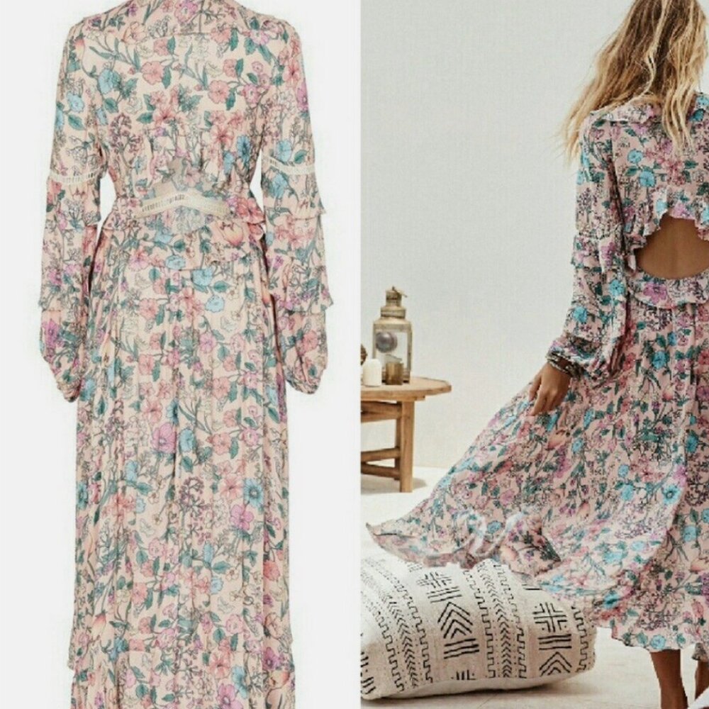 Spell Sayulita Frills Gown XS